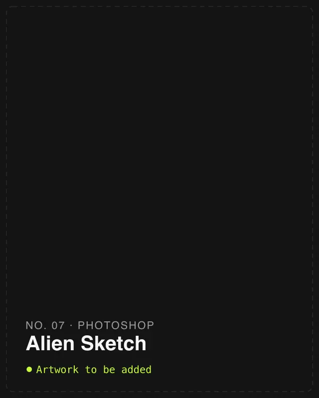 Alien Sketch: Artwork to be added