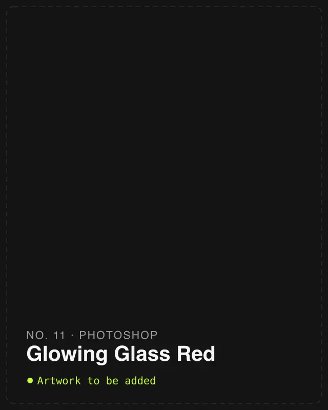Glowing Glass Red: Artwork to be added